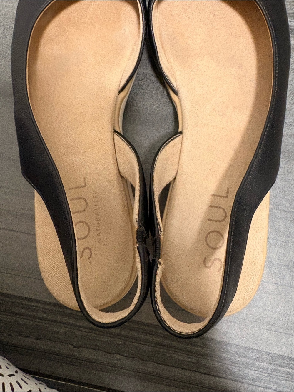 Size 9 Black Women's Slingback Flats - Casual Slip-On Comfort - Picture 4 of 6